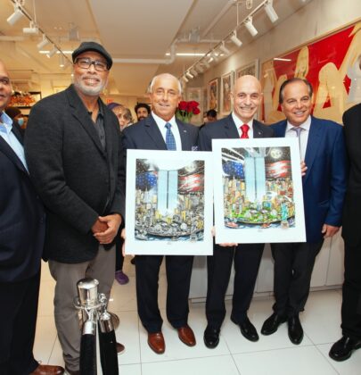Yankees Legend Bernie Williams Joins Artist Charles Fazzino To Celebrate Unveiling of ‘9/11: A Time of Remembrance’ at Carlton Fine Arts